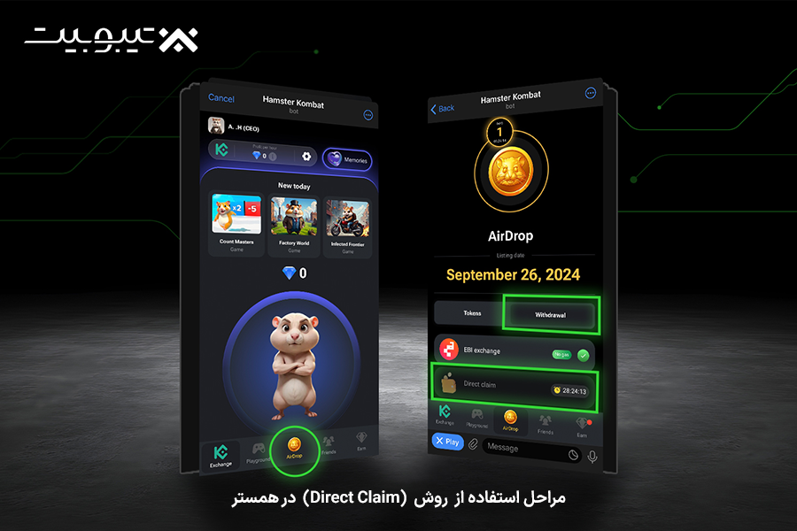 مراحل استفاده از روش (Direct Claim) در همستر