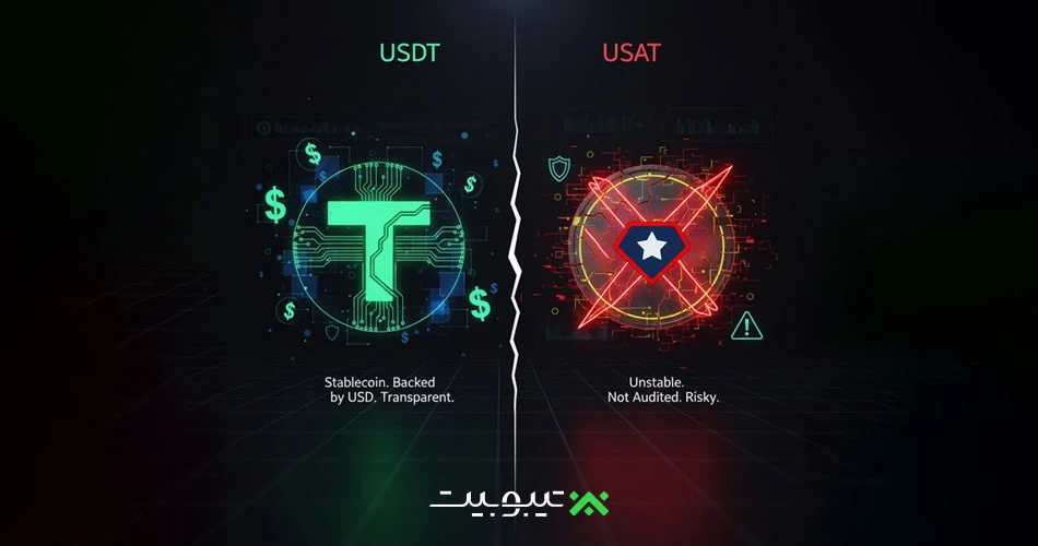 «تتر USAT چیست و چه تفاوتی با تتر USDT دارد؟»