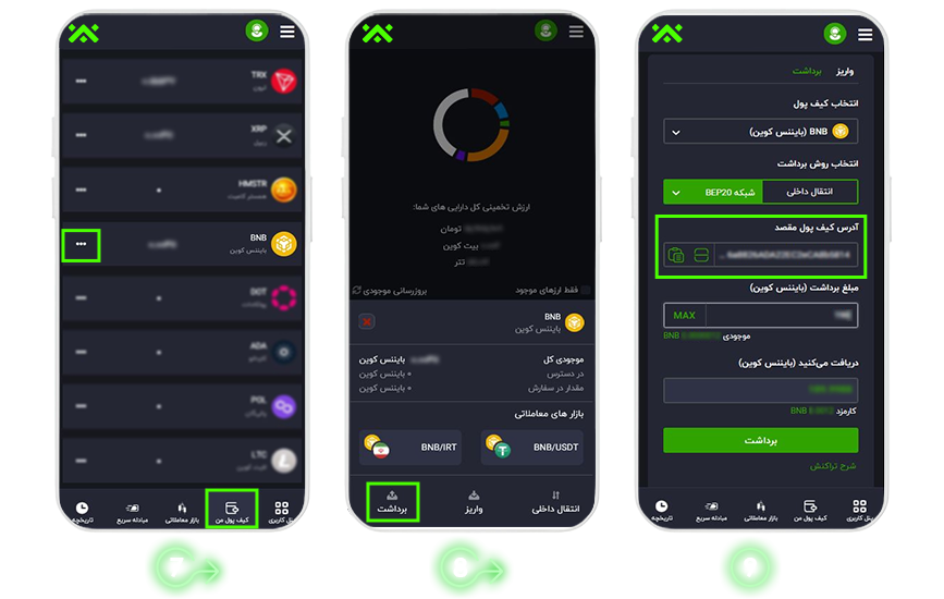 نحوه ارسال و دریافت رمزارز در تراست ولت چگونه است؟4